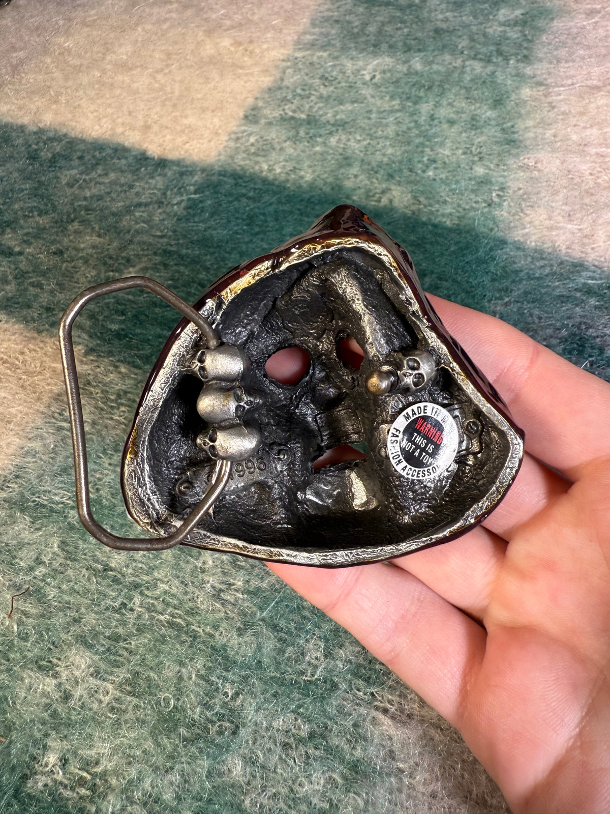 Vintage Grim Reaper Head Belt Buckle