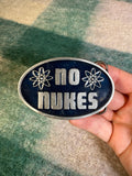 Vintage No Nukes Belt Buckle