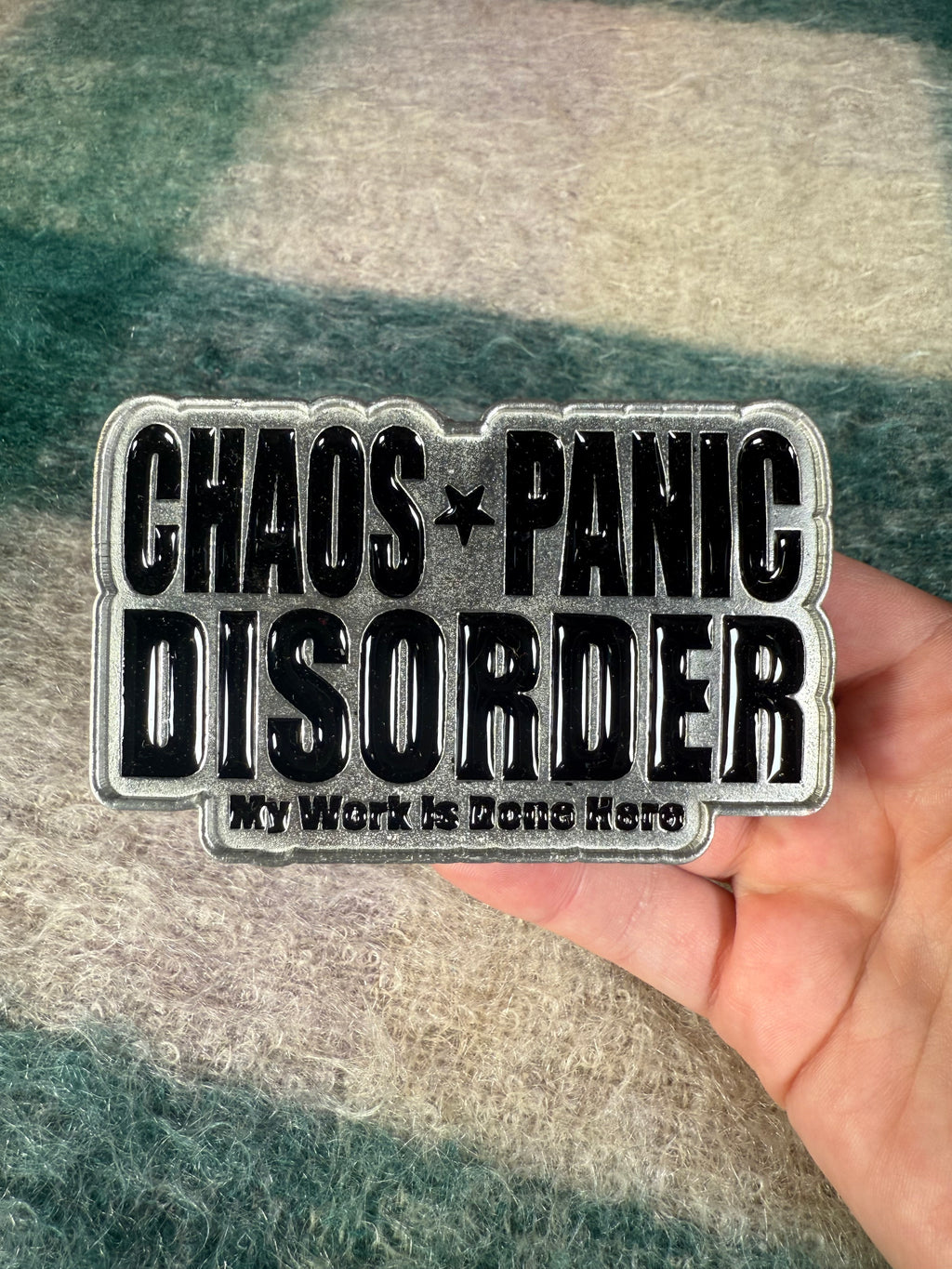 Vintage 2000s Chaos Panic Disorder Belt Buckle