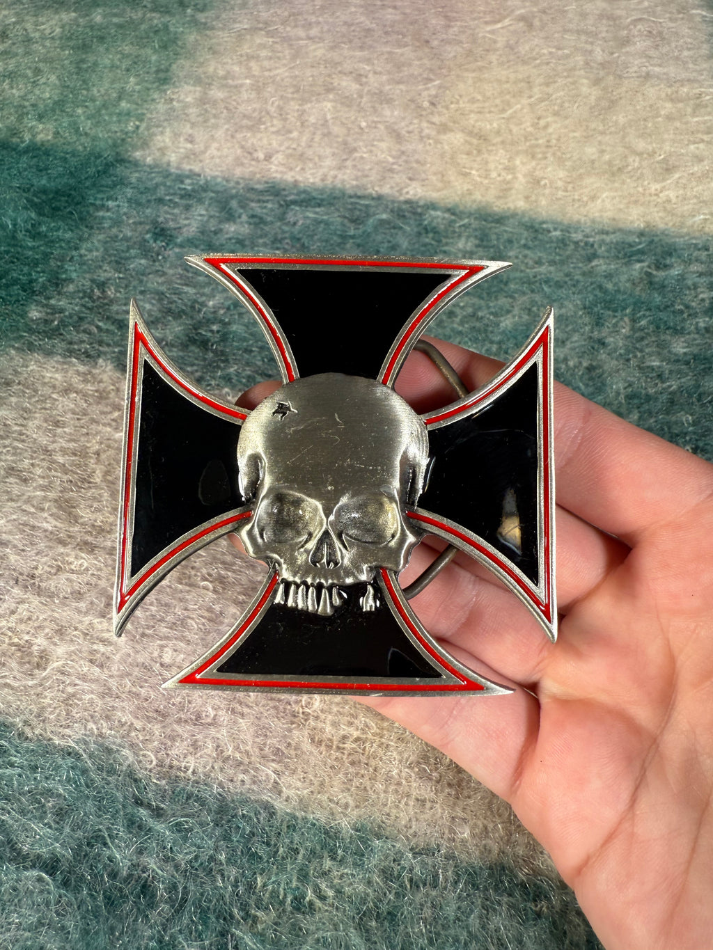 Vintage 2000s Chopper Skull Belt Buckle