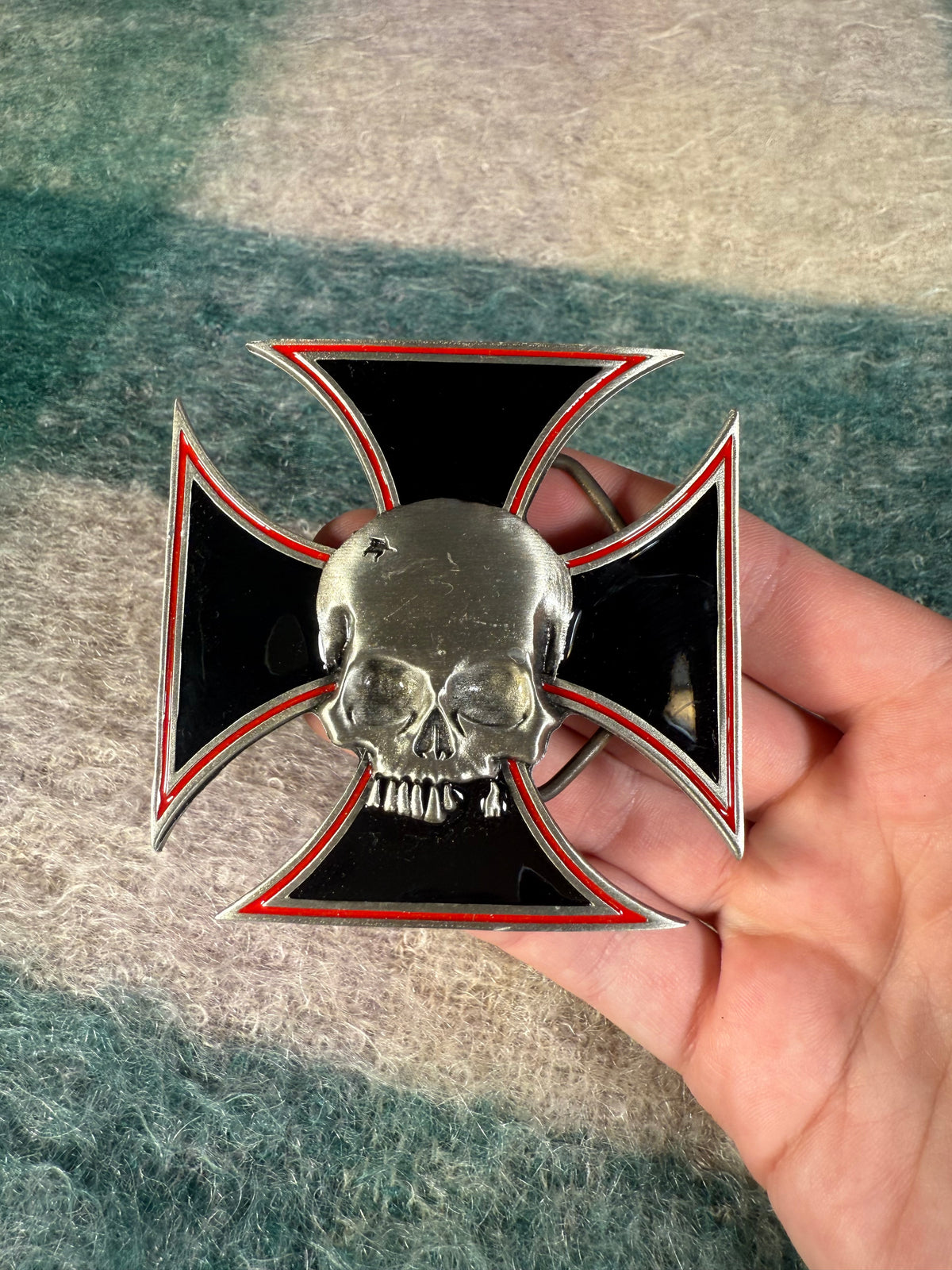 Vintage 2000s Chopper Skull Belt Buckle