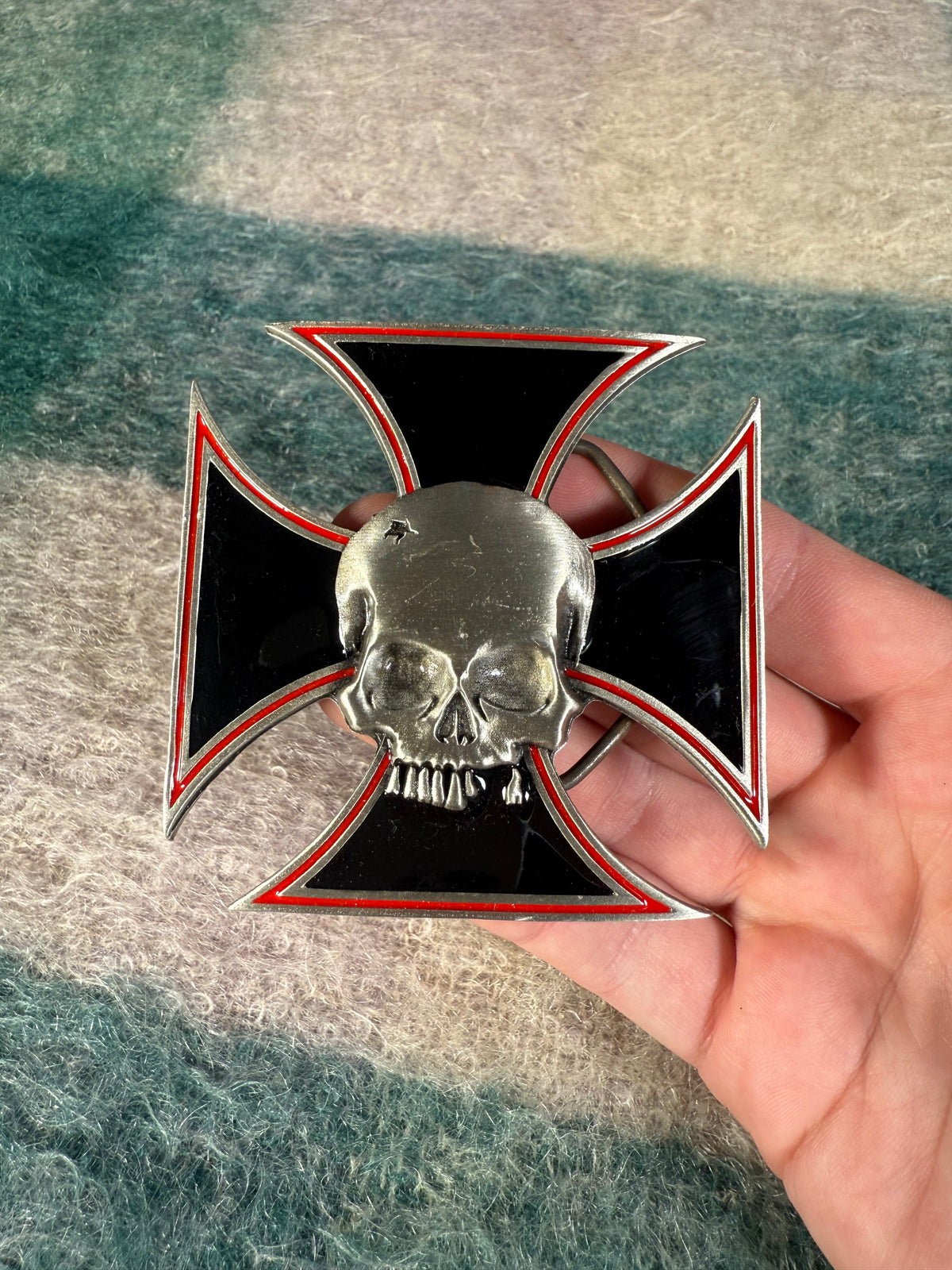 Vintage 2000s Chopper Skull Belt Buckle