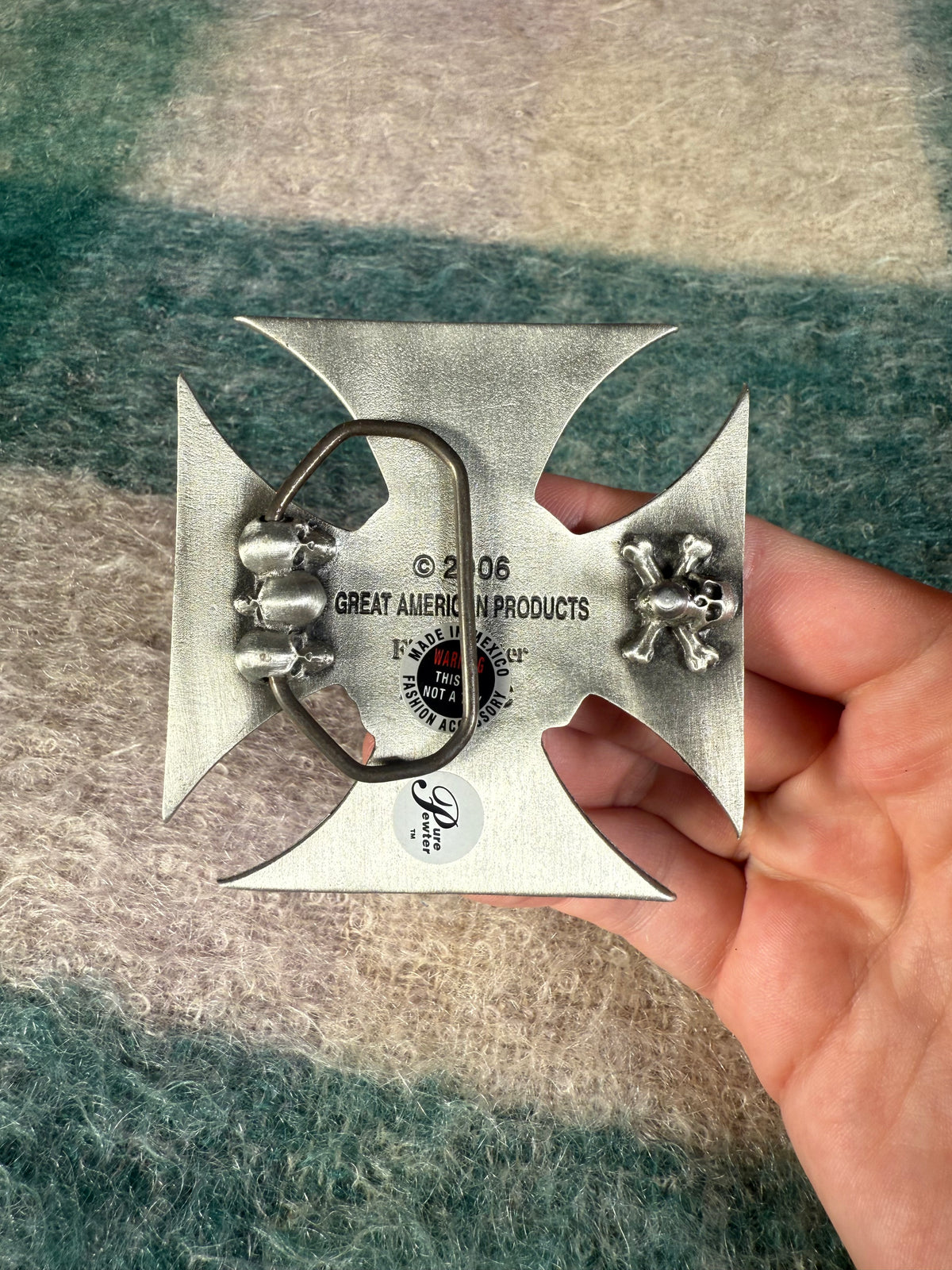 Vintage 2000s Chopper Skull Belt Buckle