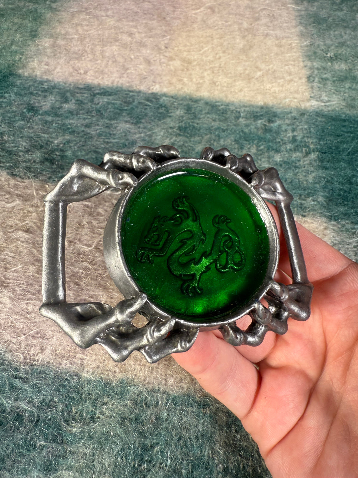Vintage Dragon Claw Resin Belt Buckle