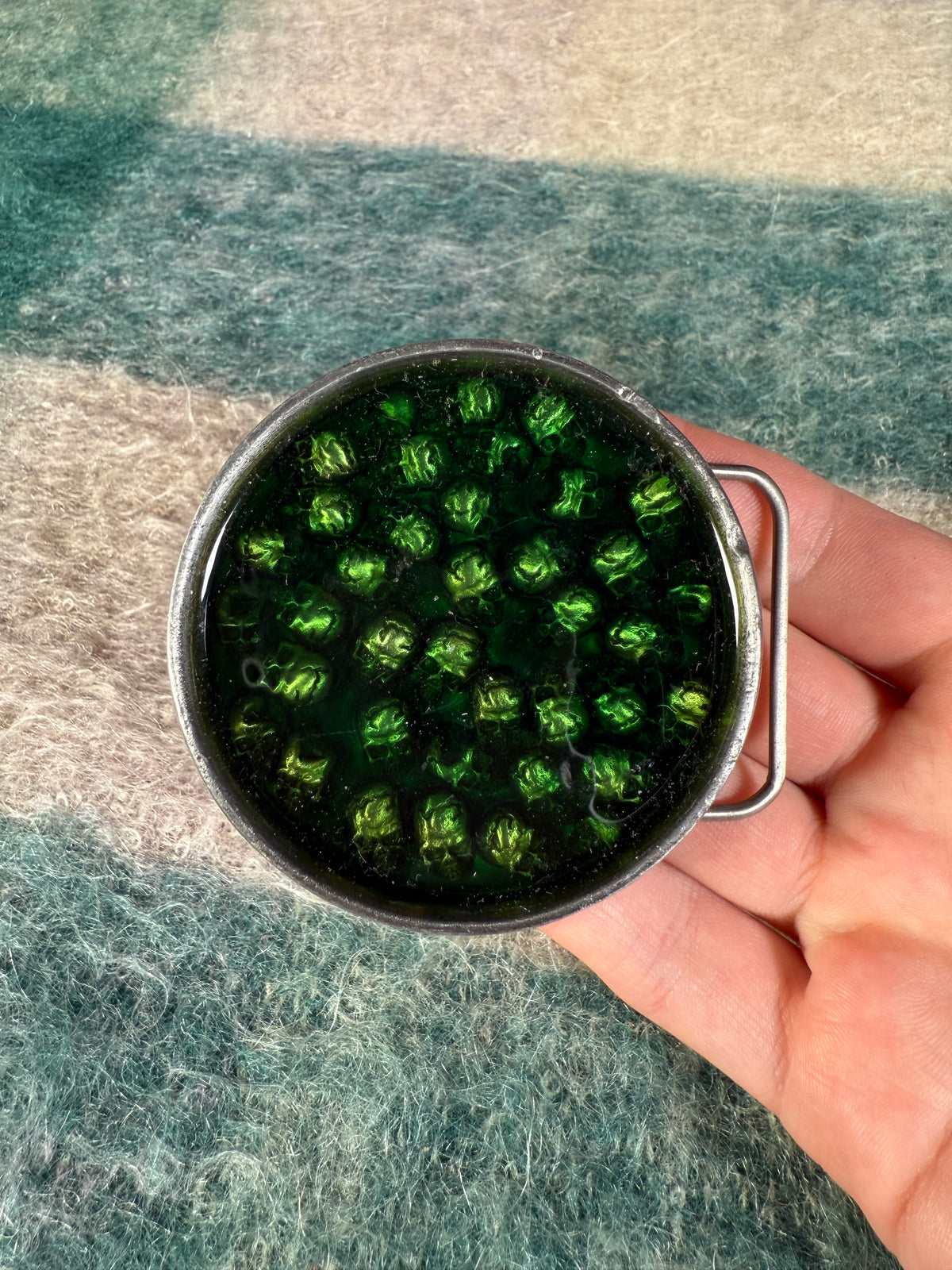 Vintage Skull Pile Resin Belt Buckle