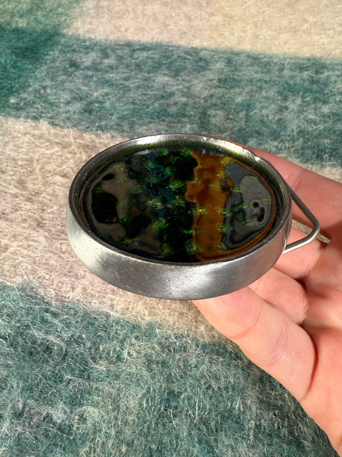 Vintage Skull Pile Resin Belt Buckle
