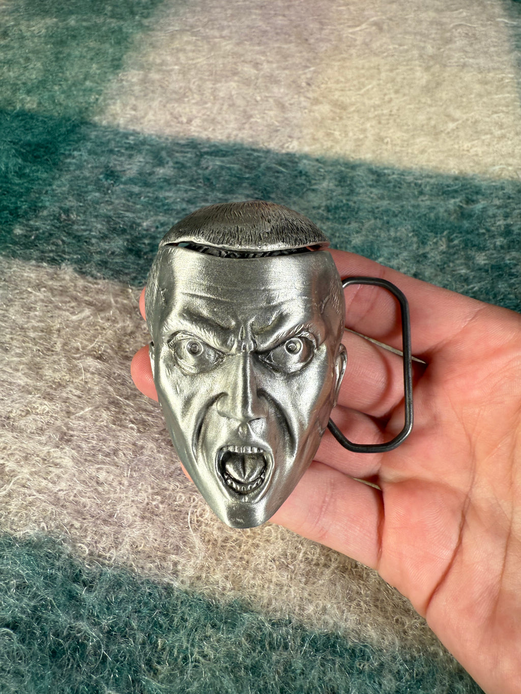 Vintage Zombie Brain Moving Belt Buckle