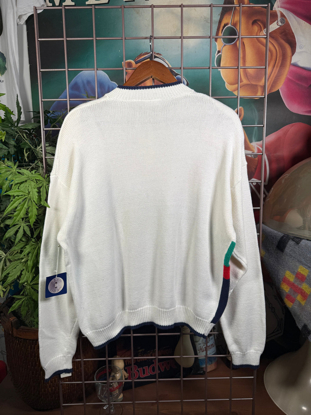Vintage Unworn Leon Levin Knit Golfer Sweater(WXL)