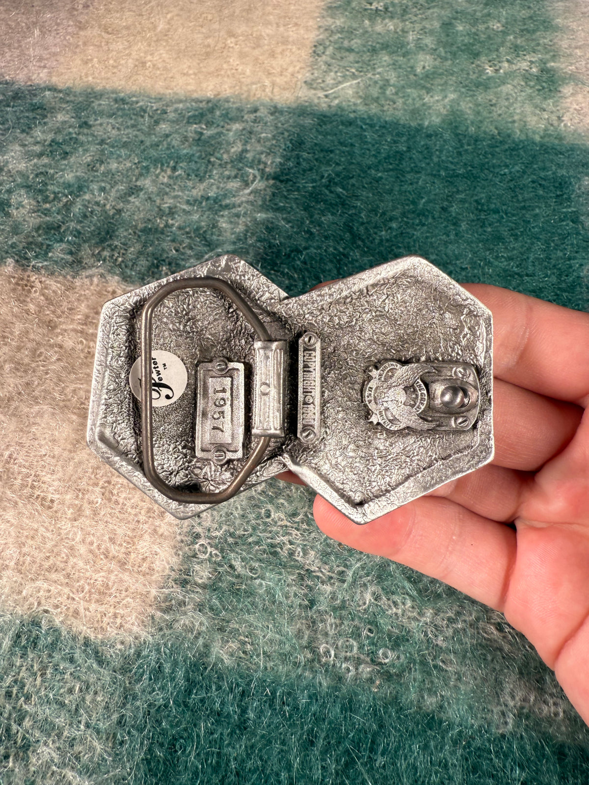 Vintage Sparkly Gold Dice Belt Buckle