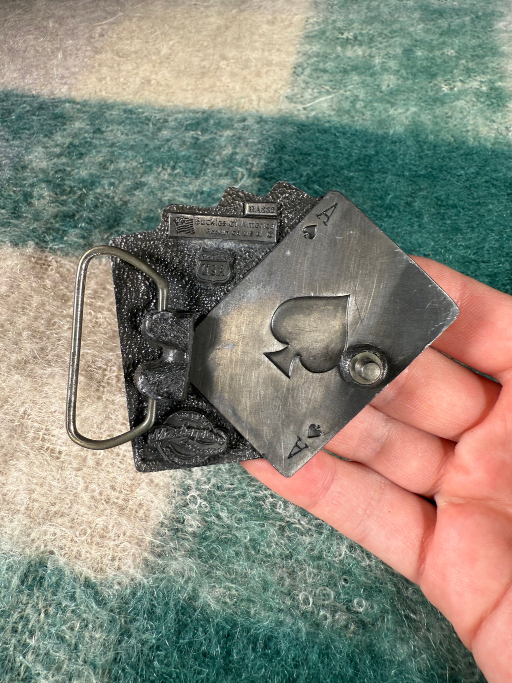 Vintage Deck of Cards Belt Buckle