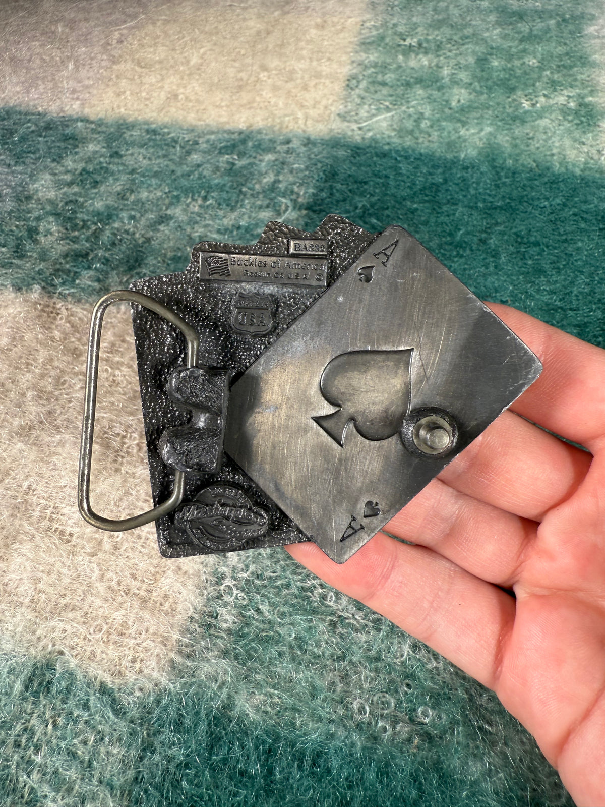 Vintage Deck of Cards Belt Buckle