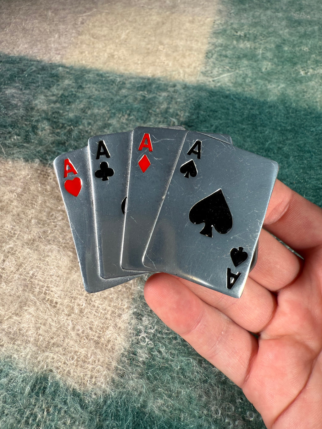 Vintage Deck of Cards Belt Buckle