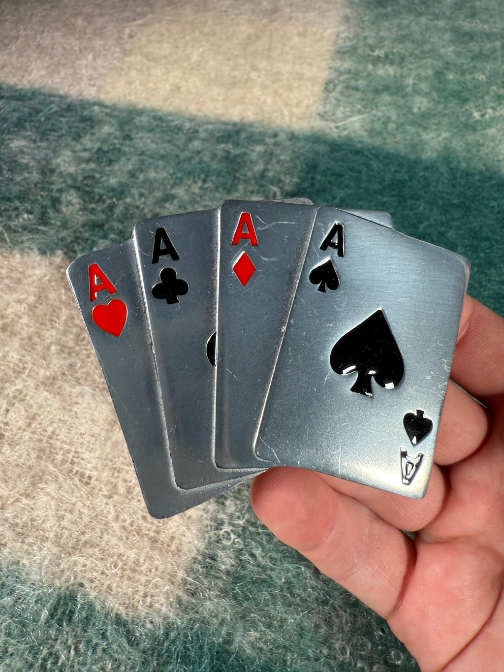 Vintage Deck of Cards Belt Buckle